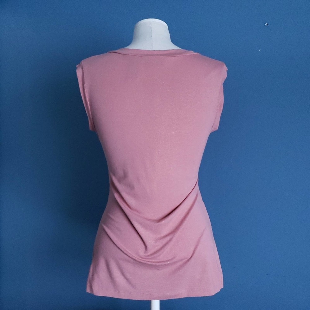 New York & Company V-Neck Ruched Shell - Picture 5 of 6
